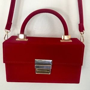 Zara Basic Red and Gold Purse